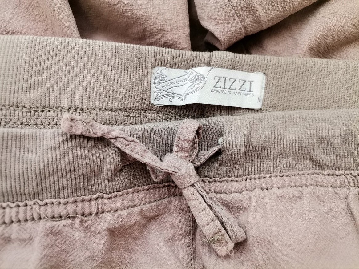 Zizzi Rozmiar M Kolor Beżowy Spodnie Casual Materiał Bawełna 100%