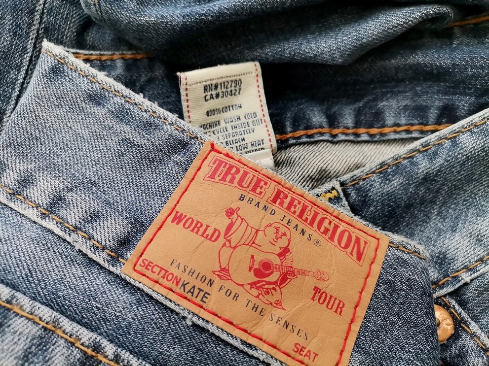 TRUE RELIGION Rozmiar 32 Kolor Niebieski Spodnie Jeansy Materiał Bawełna 100%