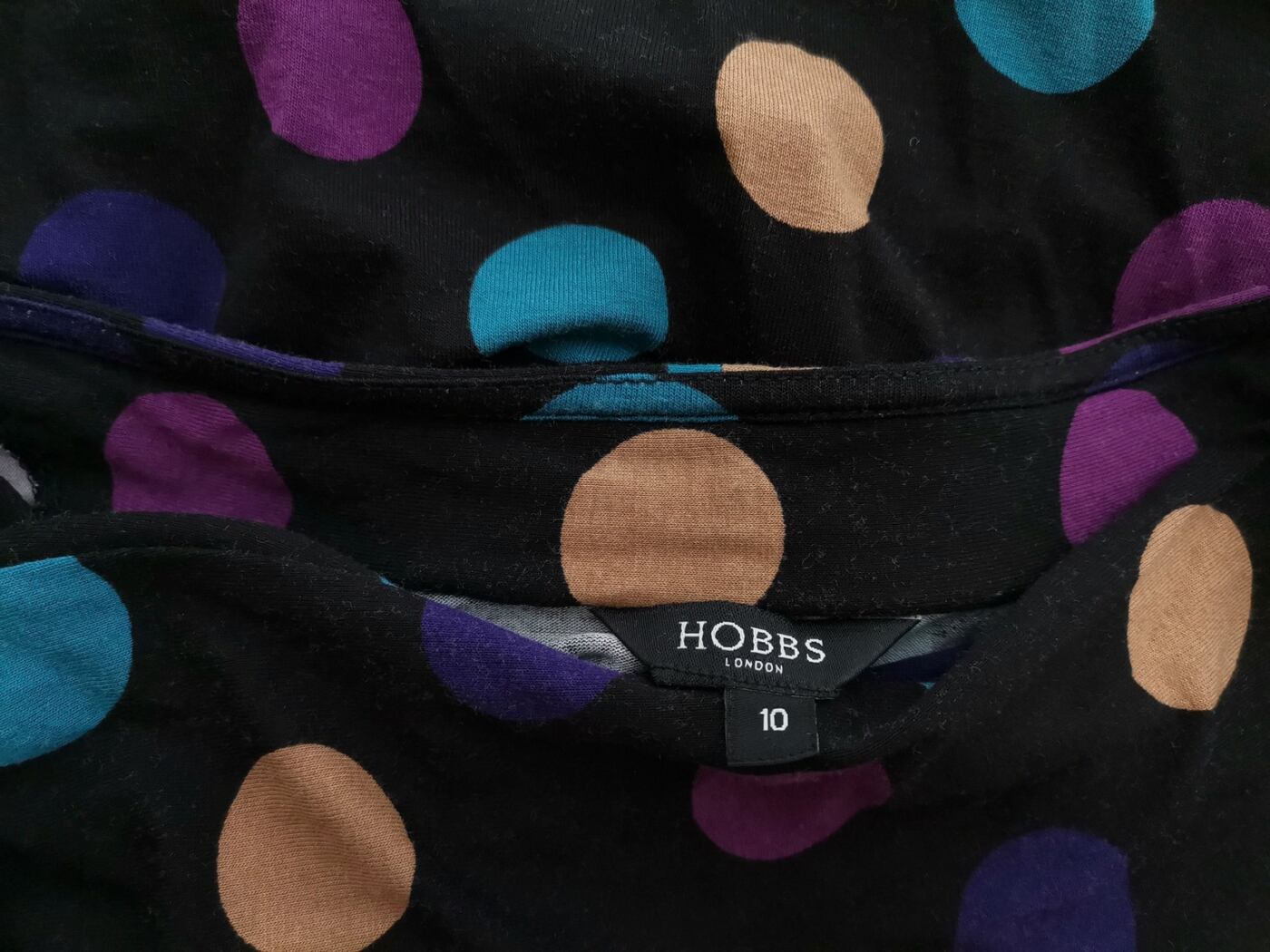 Hobbs London Rozmiar 10 (38) Kolor Czarny W serek Sukienka Zawijana Rękaw 3/4 Midi Materiał Wiskoza