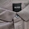 Hugo Boss Rozmiar M Kolor Szary Pasy Kołnierz Męska Koszula Polo Krótki rękaw