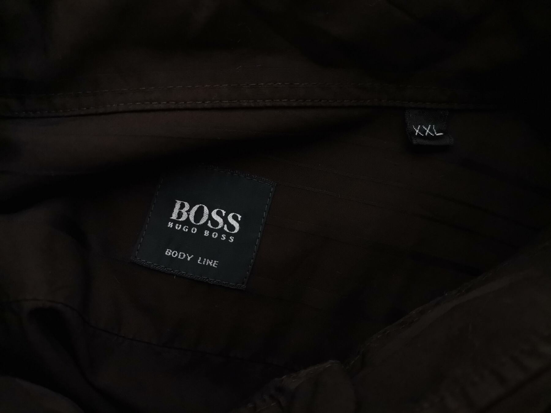 Hugo Boss Rozmiar XXL Kolor Brązowy Kołnierz Męska Koszula Casual Długi rękaw Materiał Bawełna 100%