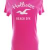 Hollister Rozmiar L Kolor Różowy Crew Neck T-Shirt Krótki rękaw Materiał Bawełna