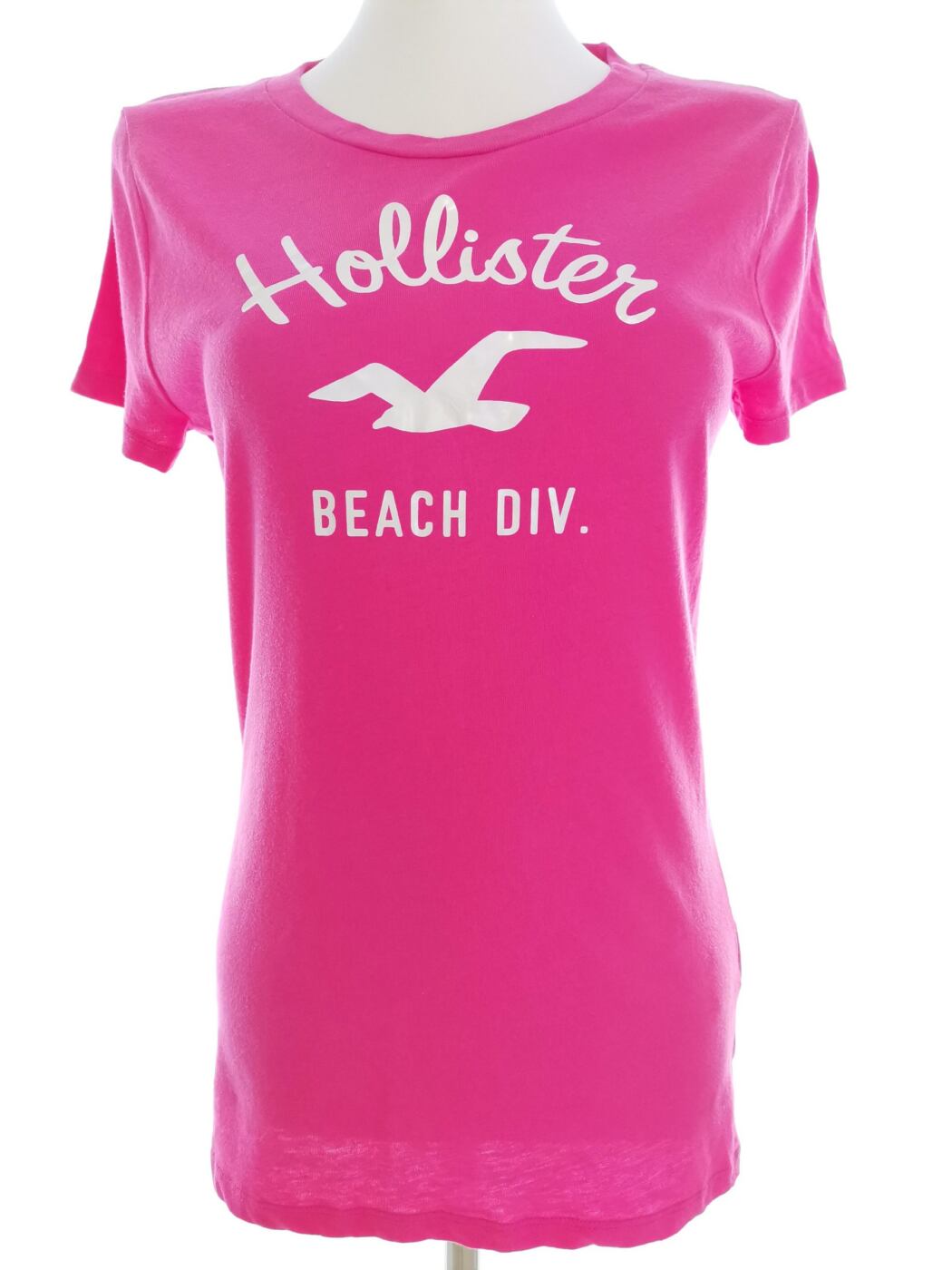 Hollister Rozmiar L Kolor Różowy Crew Neck T-Shirt Krótki rękaw Materiał Bawełna