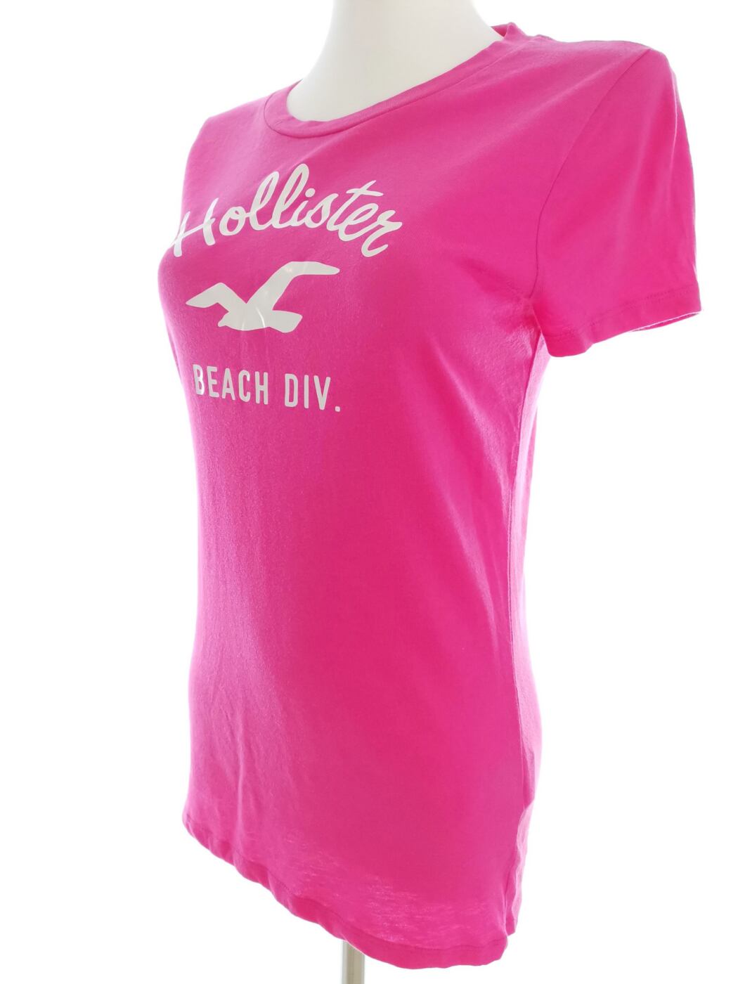 Hollister Rozmiar L Kolor Różowy Crew Neck T-Shirt Krótki rękaw Materiał Bawełna