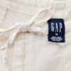 Gap Rozmiar 10 (38) Kolor Kremowy Spodnie Casual Materiał Len 100%