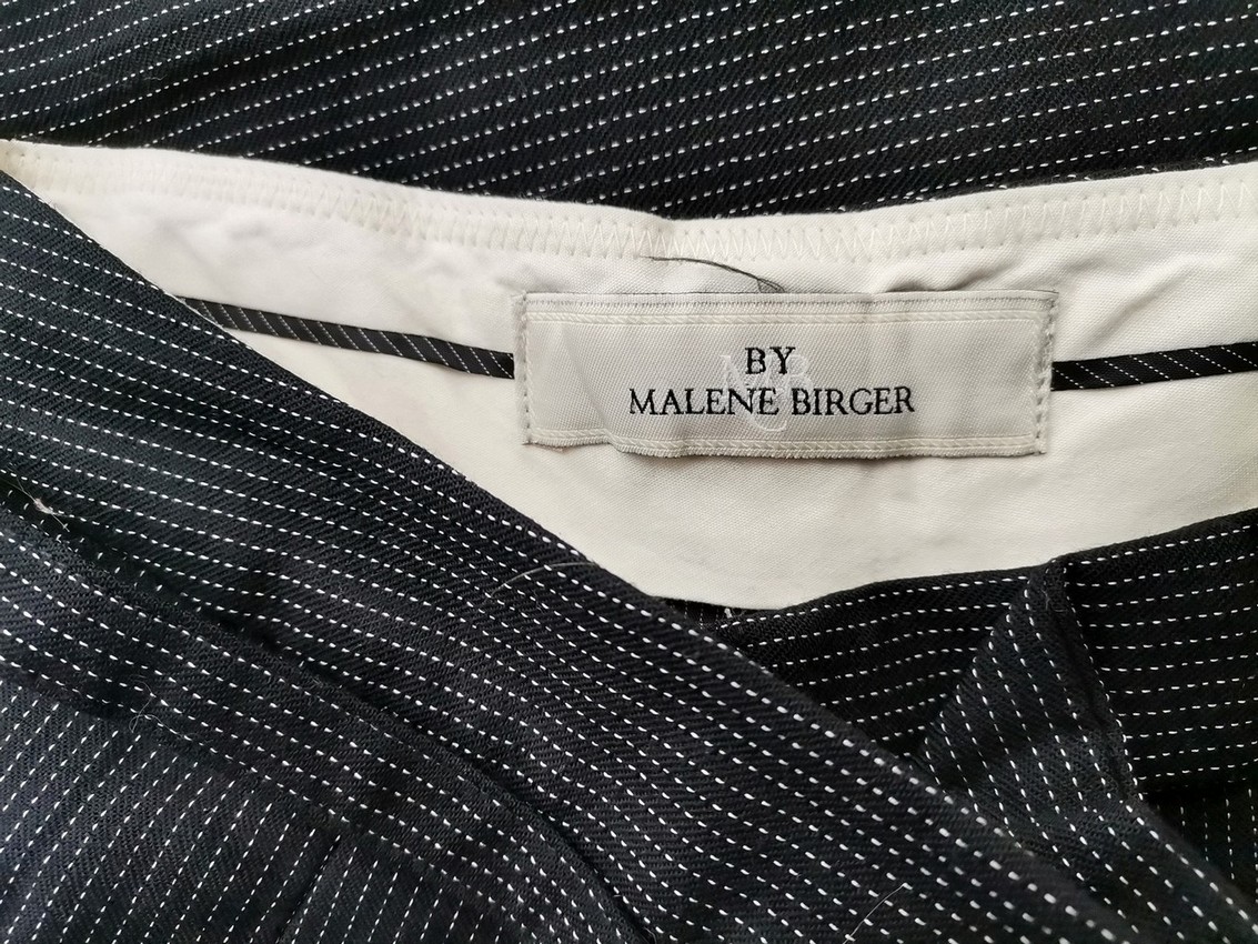 BY MALENE BIRGER Rozmiar 38 Kolor Czarny Pasy Spodnie Eleganckie Materiał Wełna