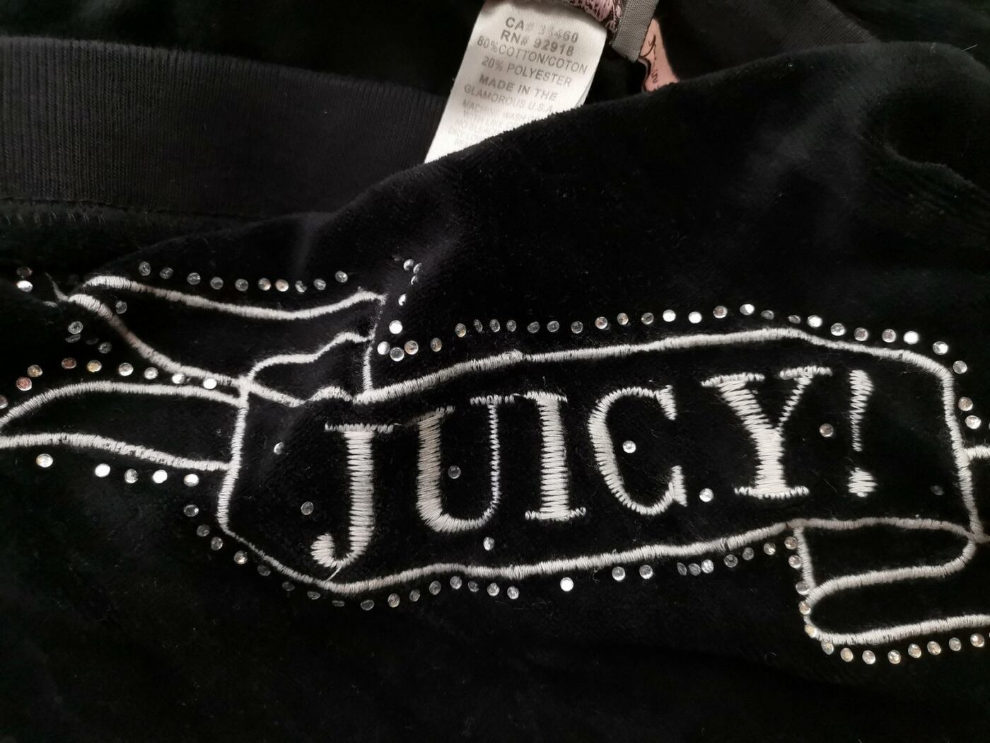 Juicy couture Rozmiar XL Kolor Czarny Spodnie Casual Materiał Bawełna