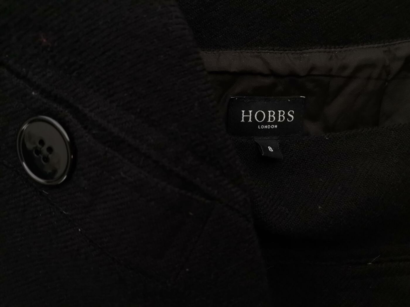 Hobbs London Rozmiar 8 (36) Kolor Czarny Spódnica Prosta i Ołówkowa Do Kolan Materiał Wełna 100%