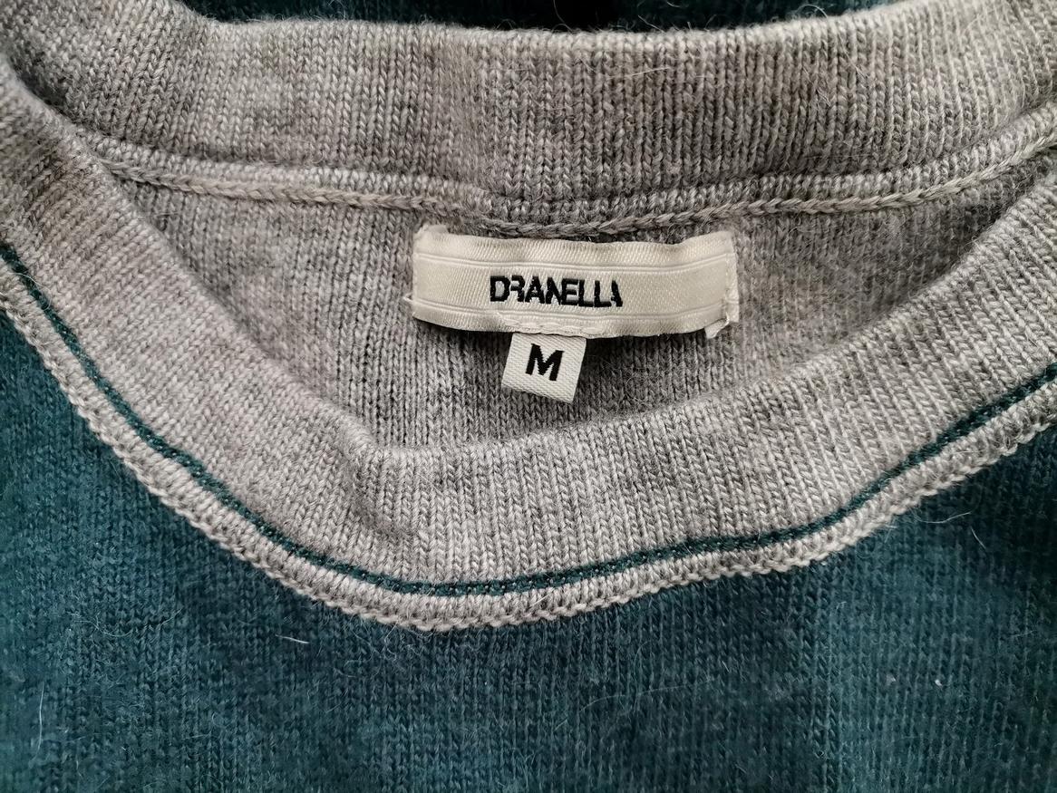 Dranella Rozmiar M Kolor Turkusowy Crew Neck Sweter Długi rękaw Materiał Wiskoza Cienka dzianina