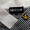 Lyle & Scott Rozmiar M Kolor Biały Pasy Kołnierz Męska Koszula Polo Krótki rękaw Materiał Bawełna 100%