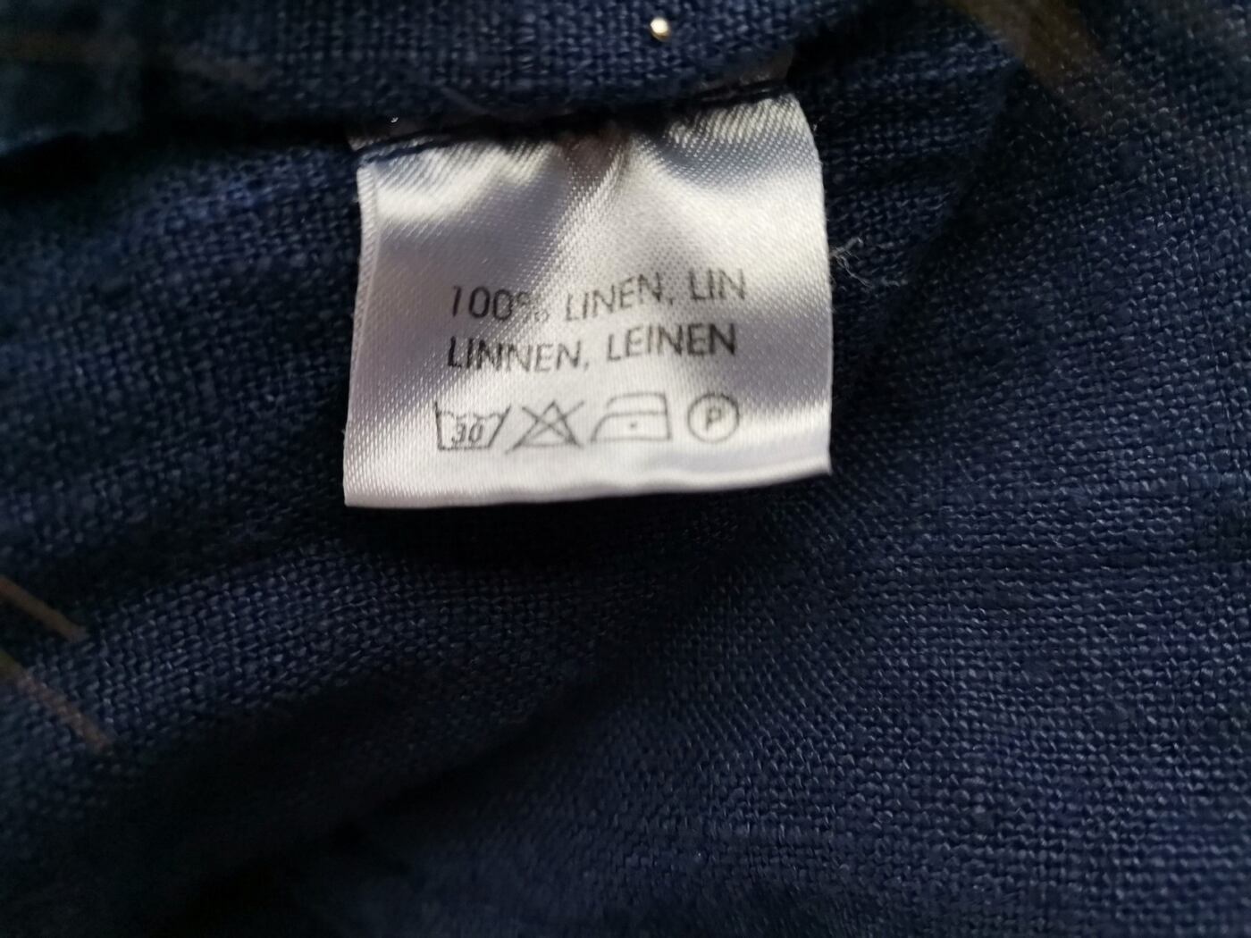 BOHEME Rozmiar 4 (42) Kolor Granatowy Spodnie Casual Materiał Len 100%