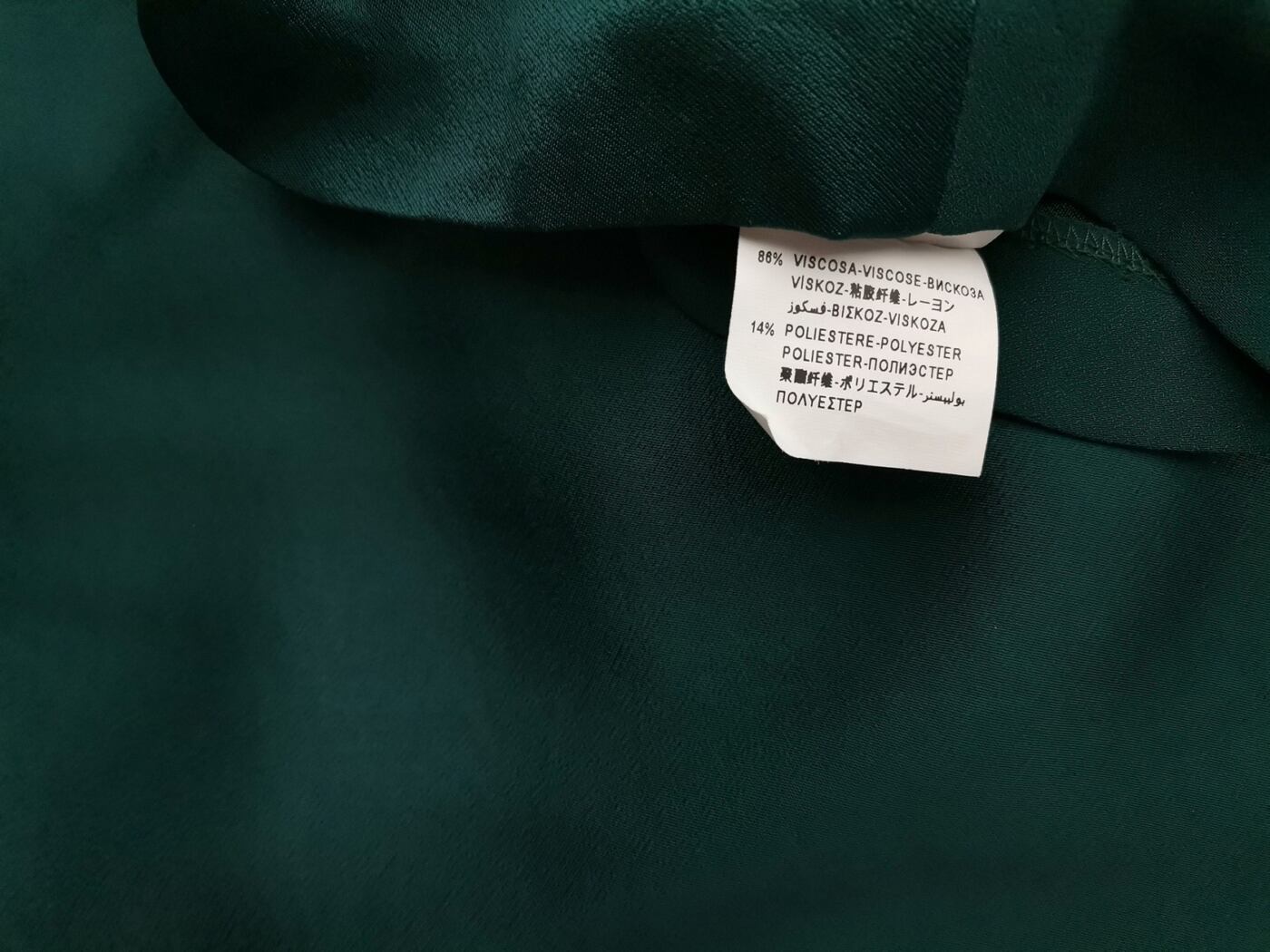 Stile Benetton Rozmiar L Kolor Szmaragdowy W serek Sukienka Prostokątna Bezrękawnik Midi Materiał Wiskoza