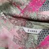 Evans Rozmiar 14 (44) Kolor Miętowy Damask Paisley Split Crew Neck Tunika Bluzka Rękaw 3/4