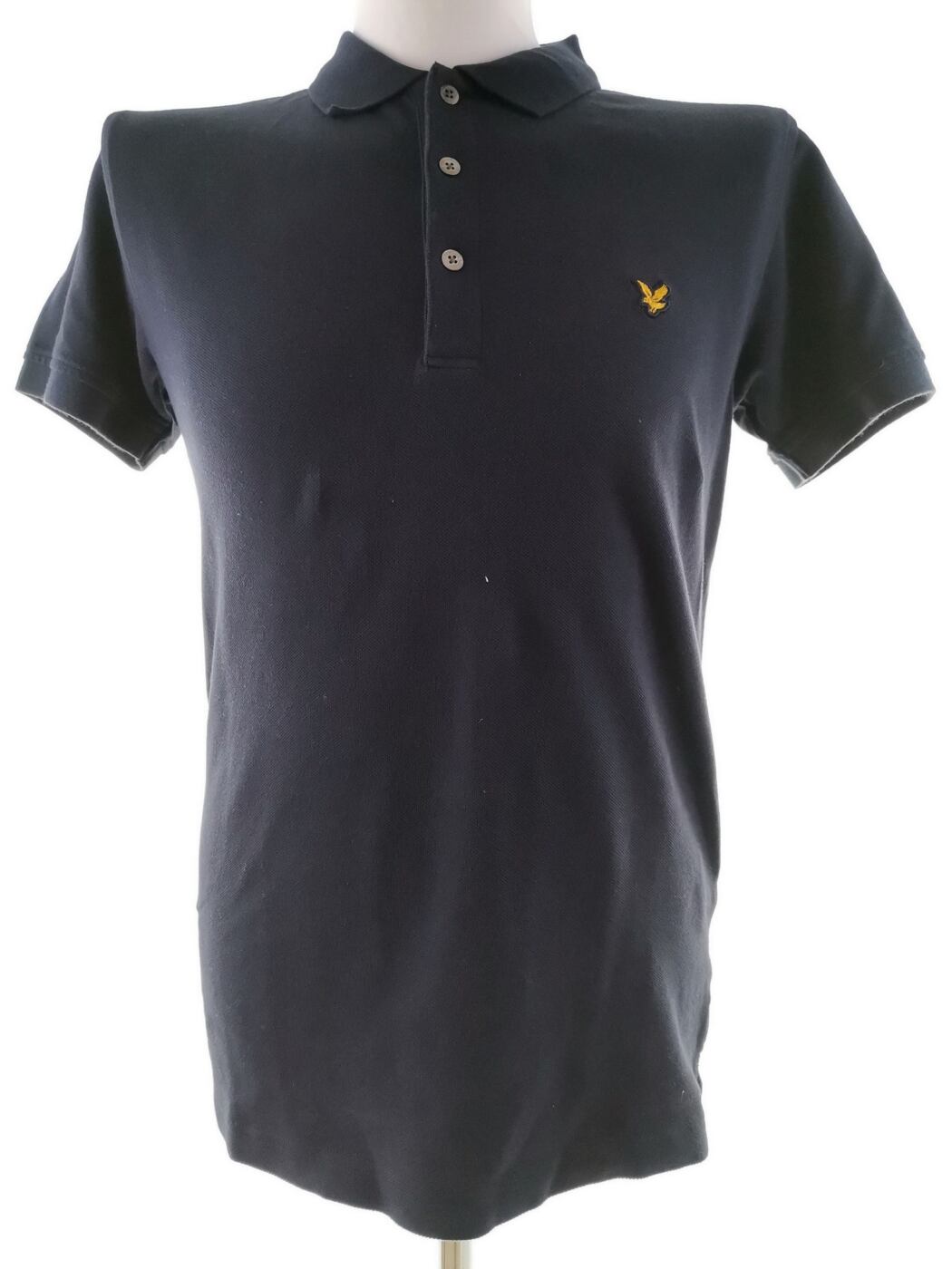 Lyle & Scott Rozmiar M Kolor Granatowy Kołnierz Męska Koszula Polo Krótki rękaw Materiał Bawełna 100%