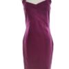 InWear Rozmiar 38 Kolor Purpurowy Dekolt Serce Sukienka Bodycon Bezrękawnik Midi