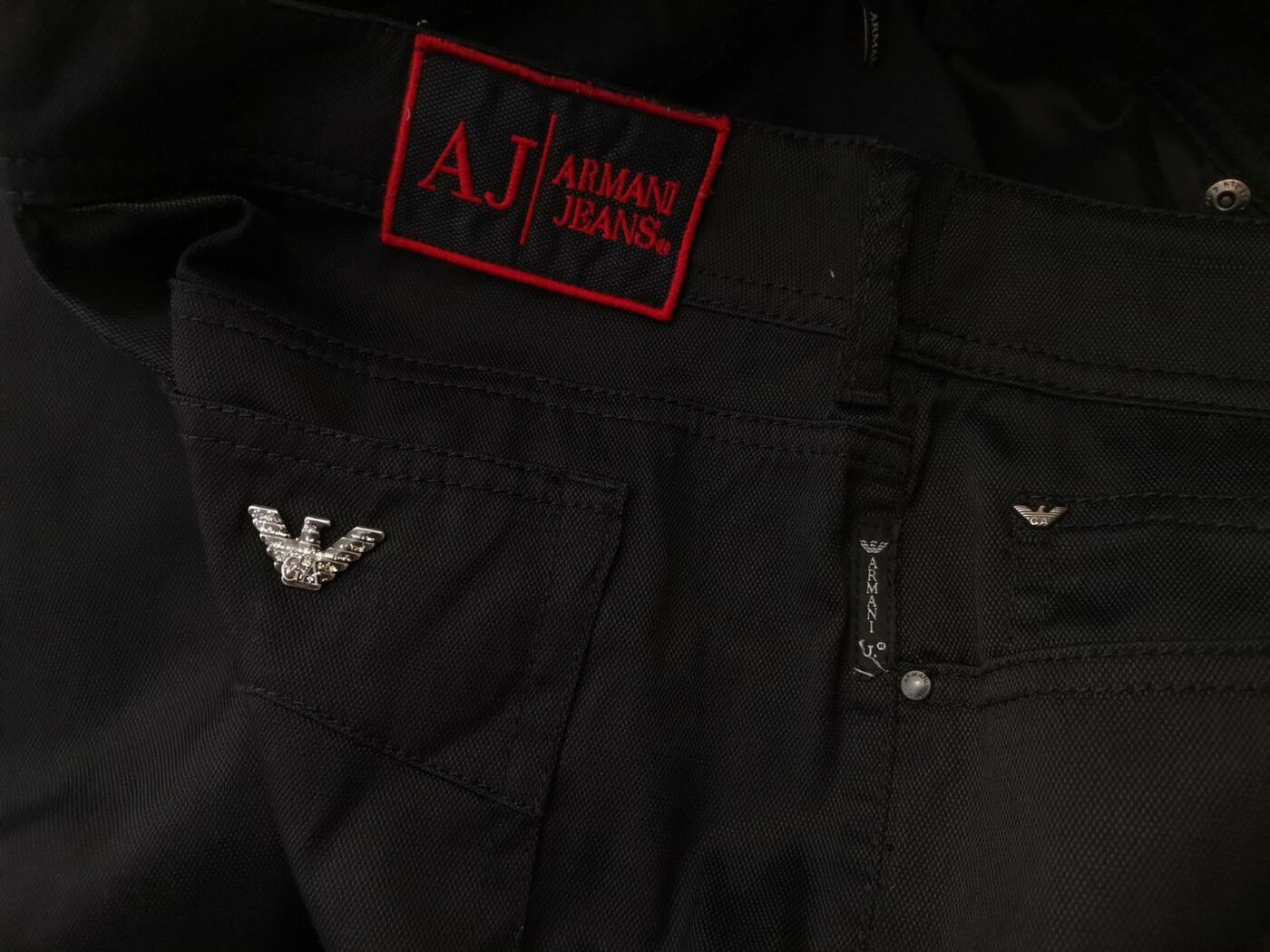 ARMANI JEANS Rozmiar 31 (40 ) Kolor Czarny Spodnie Jeansy