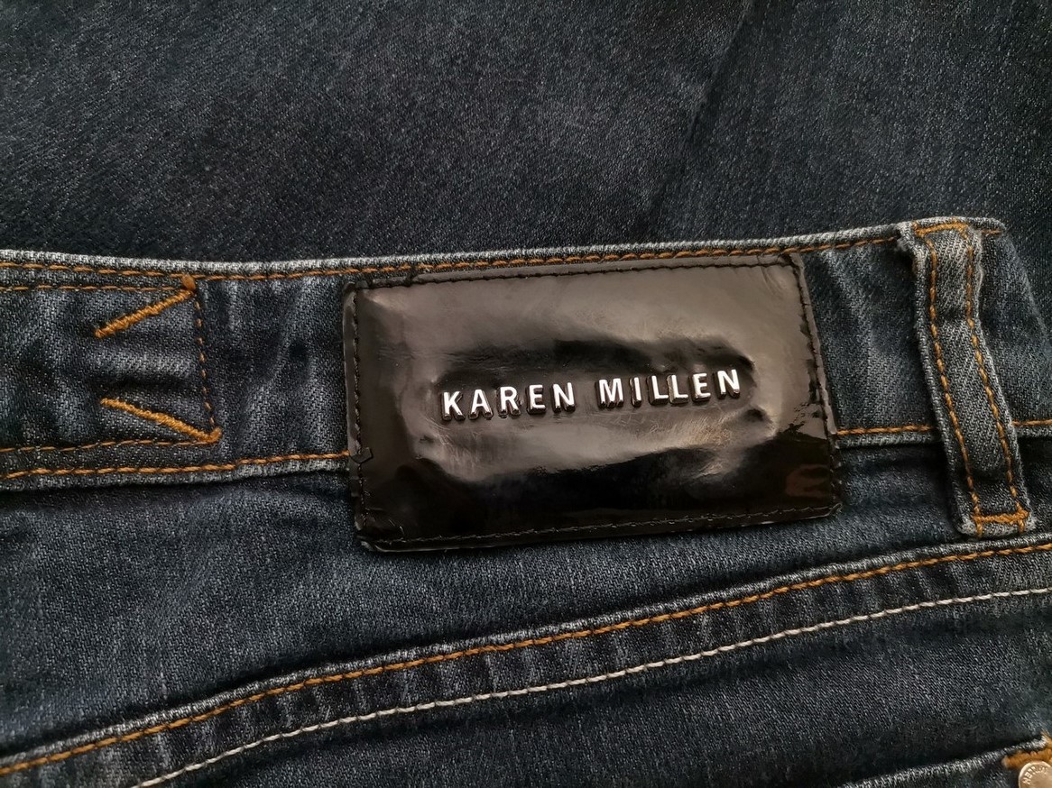 Karen MILLEN Rozmiar 12 (40) Kolor Granatowy Spodnie Jeansy