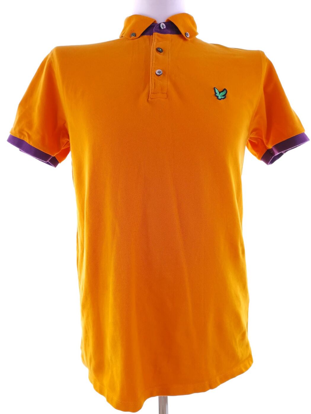 Lyle & Scott Rozmiar M Kolor Pomarańczowy Kołnierz Męska Koszula Polo Krótki rękaw Materiał Bawełna