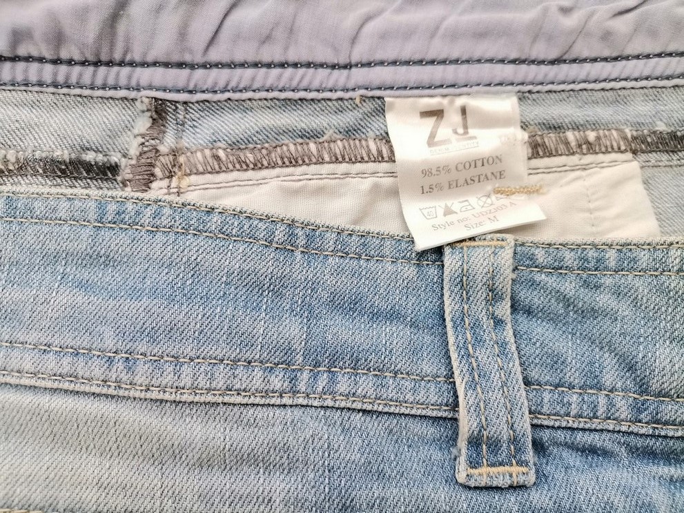 Zj denim Rozmiar M Kolor Niebieski Spódnica Mini Krótka Materiał Bawełna