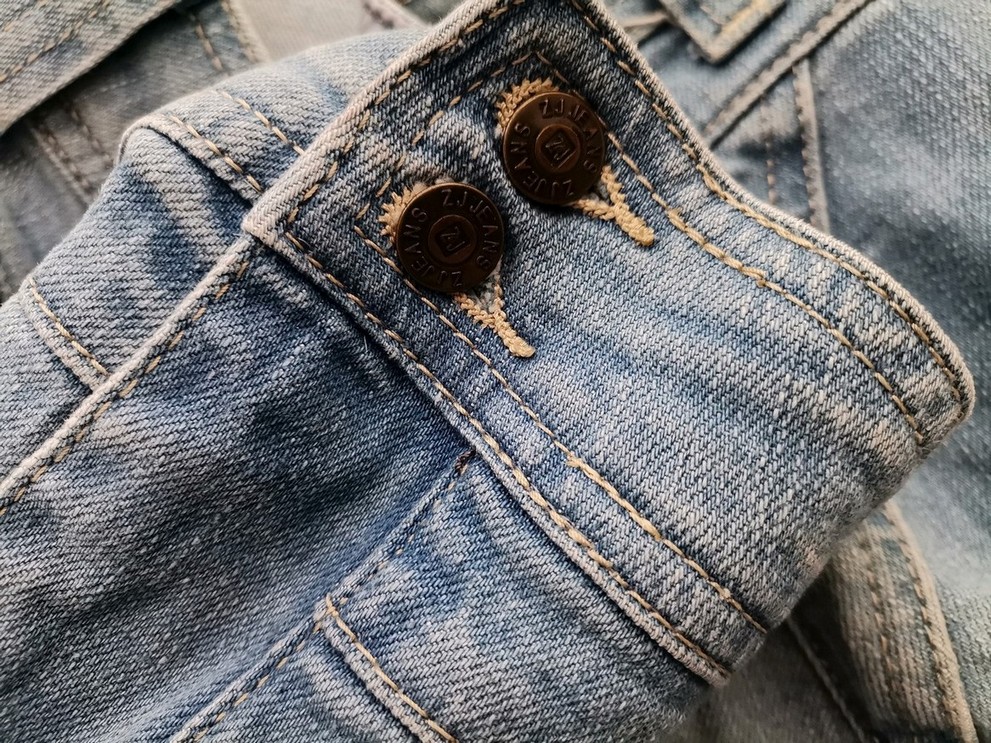 Zj denim Rozmiar M Kolor Niebieski Spódnica Mini Krótka Materiał Bawełna