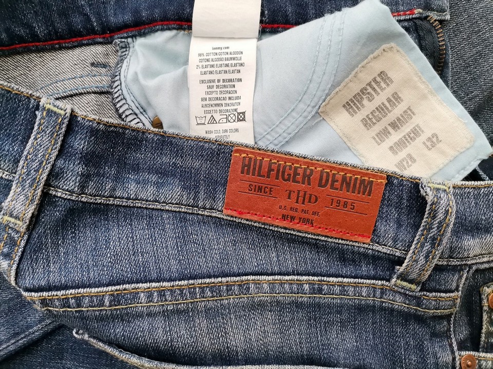 Hilfiger denim Rozmiar W28 L32 Kolor Niebieski Spodnie Jeansy Materiał Bawełna