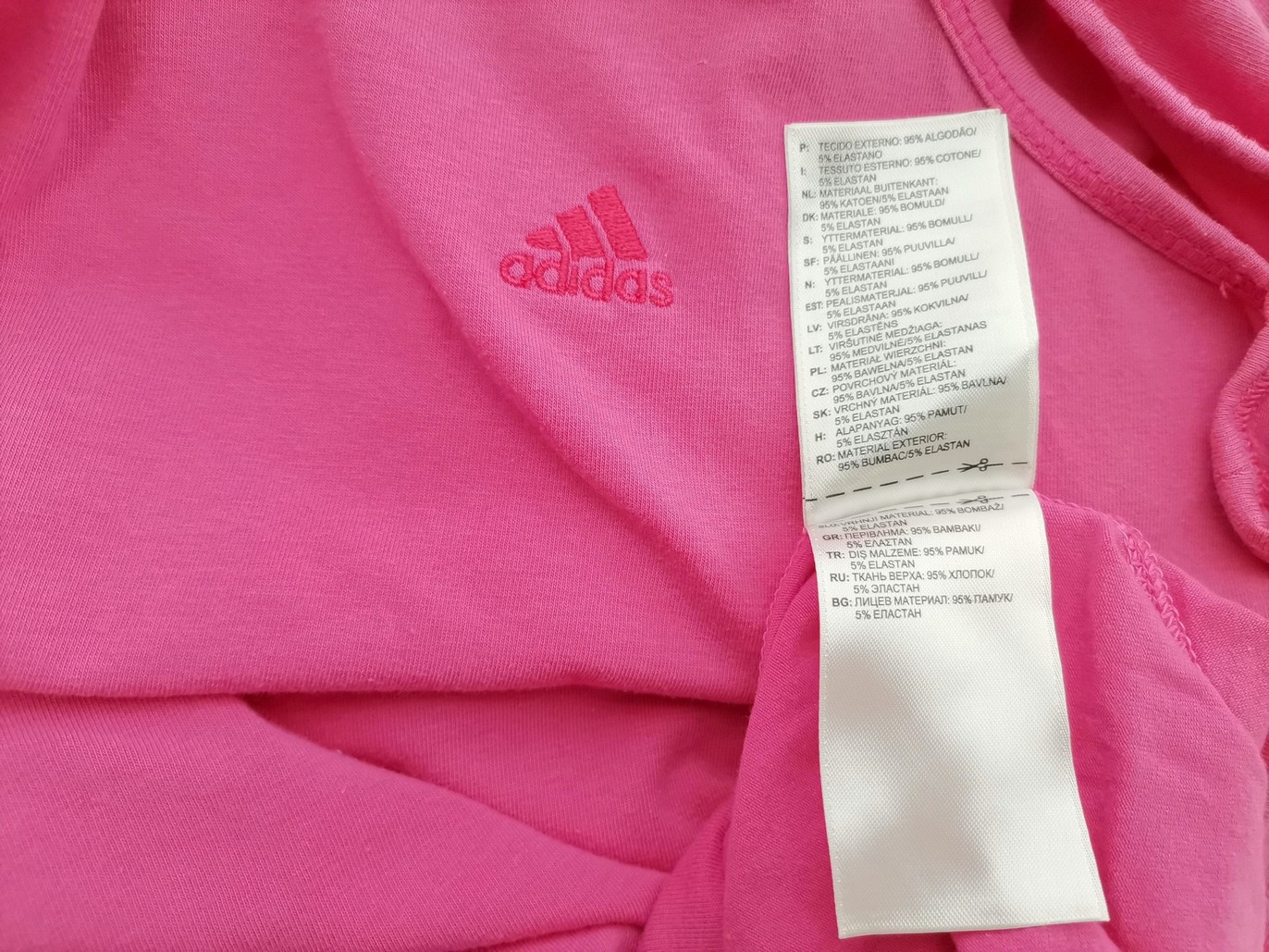 Adidas Rozmiar XL (46/48) Kolor Różowy Okrągły dekolt Bluzka Bezrękawnik Materiał Bawełna