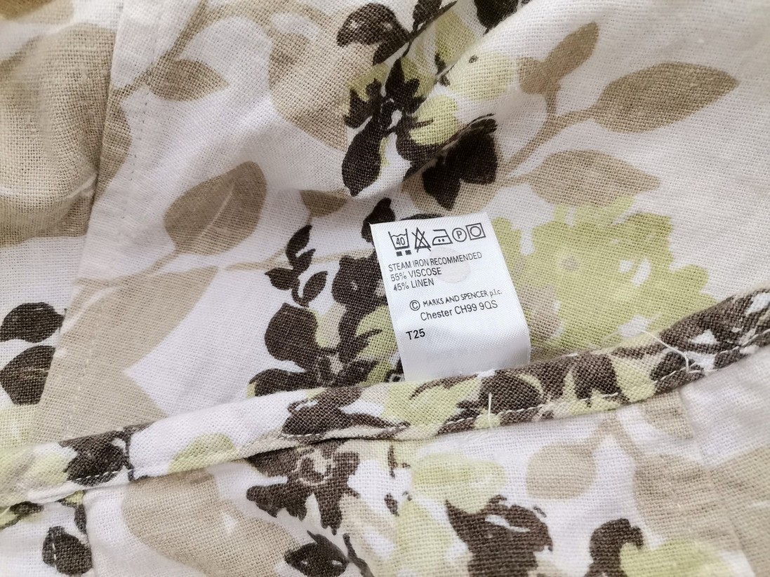 Marks&spencer Rozmiar 18 (46) Kolor Brązowy Spódnica Maxi Długa Materiał Wiskoza