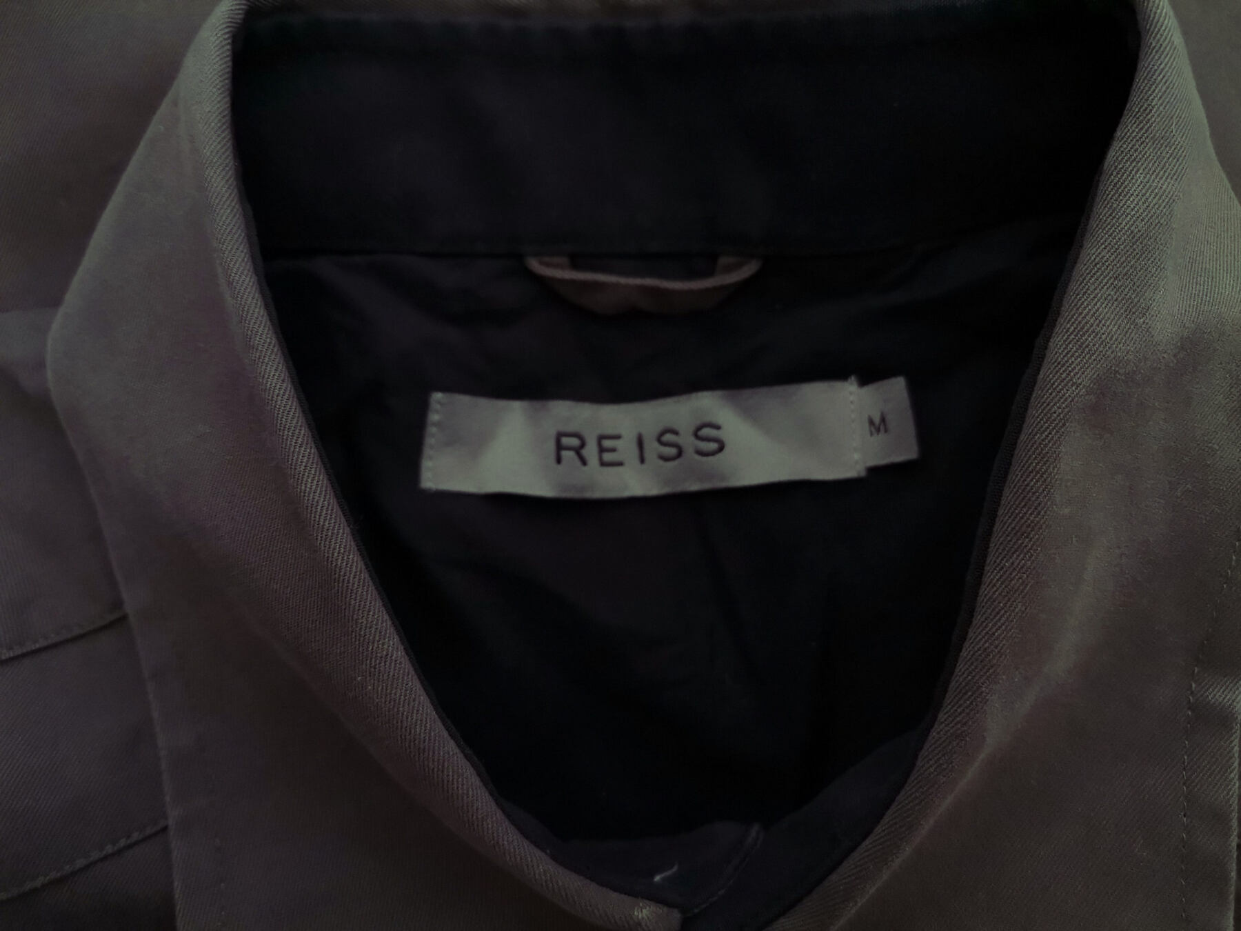 Reiss Rozmiar M Kolor Khaki Kołnierz Męska Koszula Casual Długi rękaw Materiał Bawełna 100%