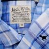 Jack Wills Rozmiar XS Kolor Niebieski Krata Kołnierz Męska Koszula Casual Długi rękaw Materiał Bawełna 100%