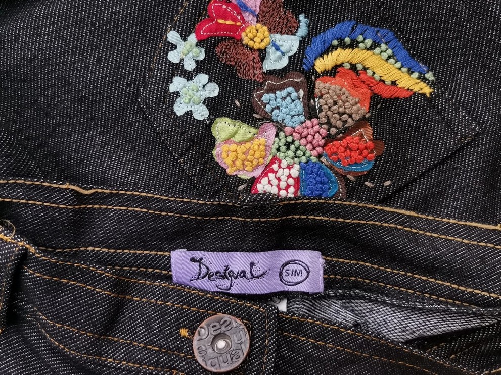 DESIGUAL Rozmiar S/M Kolor Granatowy Legginsy Materiał Wiskoza