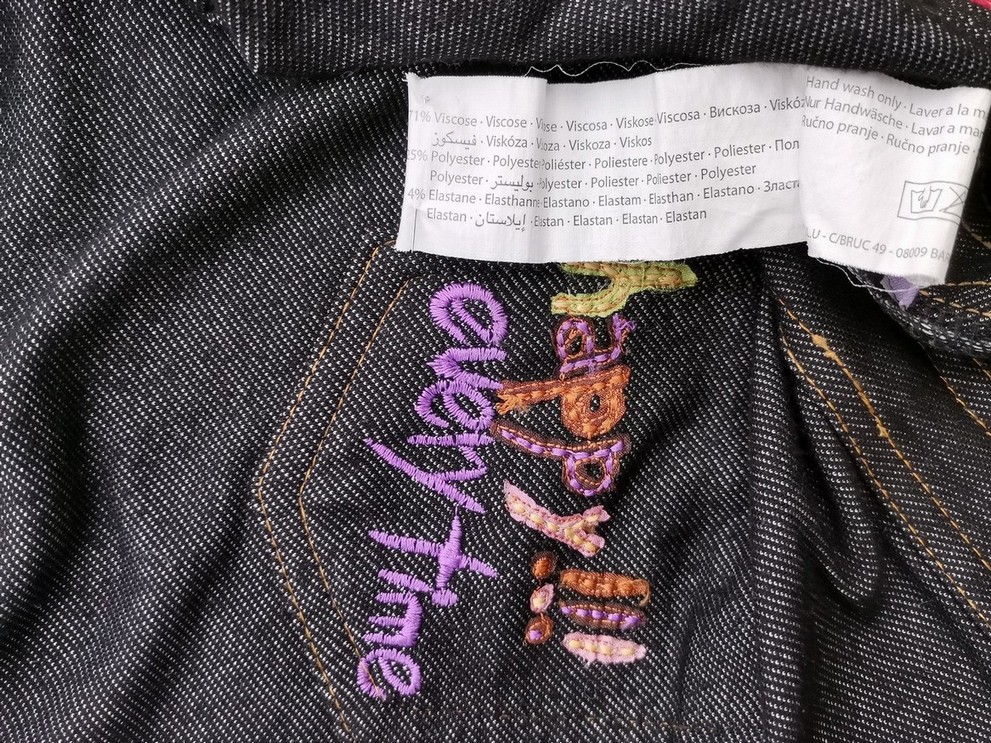 DESIGUAL Rozmiar S/M Kolor Granatowy Legginsy Materiał Wiskoza