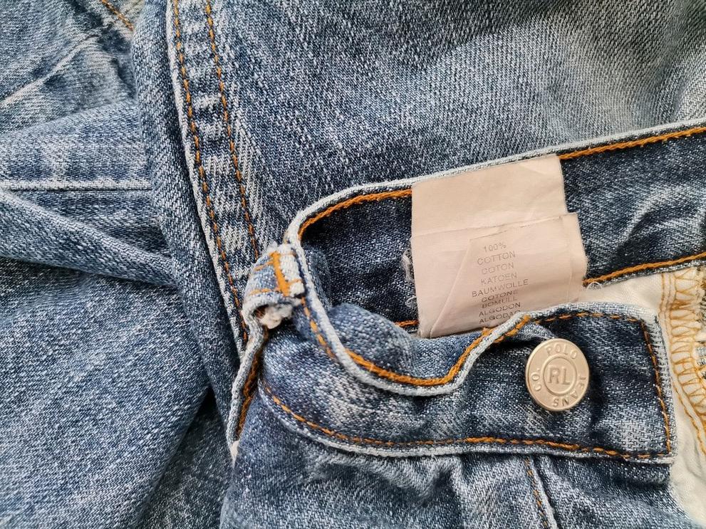 Ralph Lauren Polo Jeans Company Rozmiar W29 L32 Kolor Niebieski Spodnie Jeansy Materiał Bawełna 100%