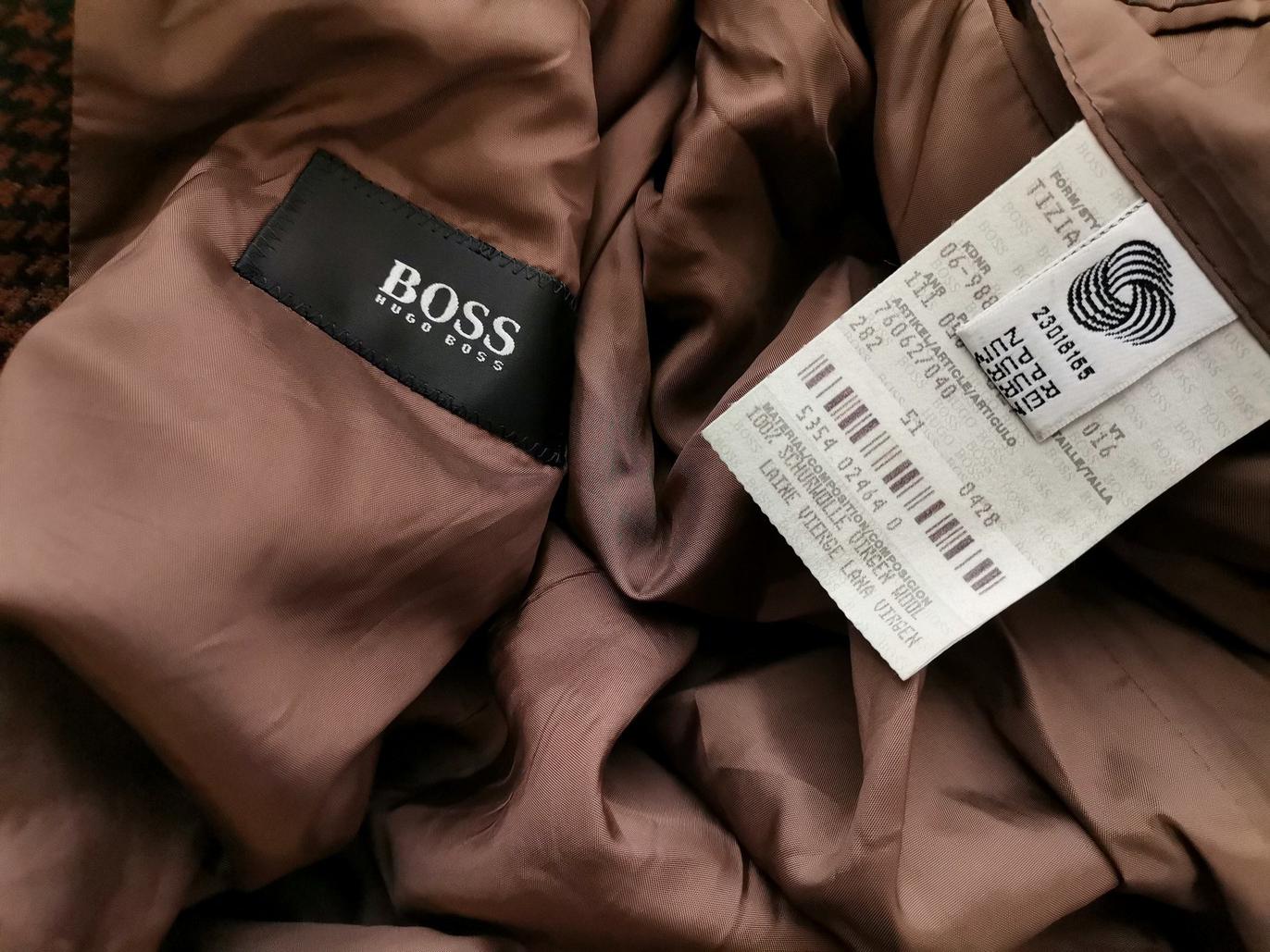 Hugo Boss Rozmiar 27 Kolor Brązowy Męska Marynarka Długi rękaw Materiał Schurwolle