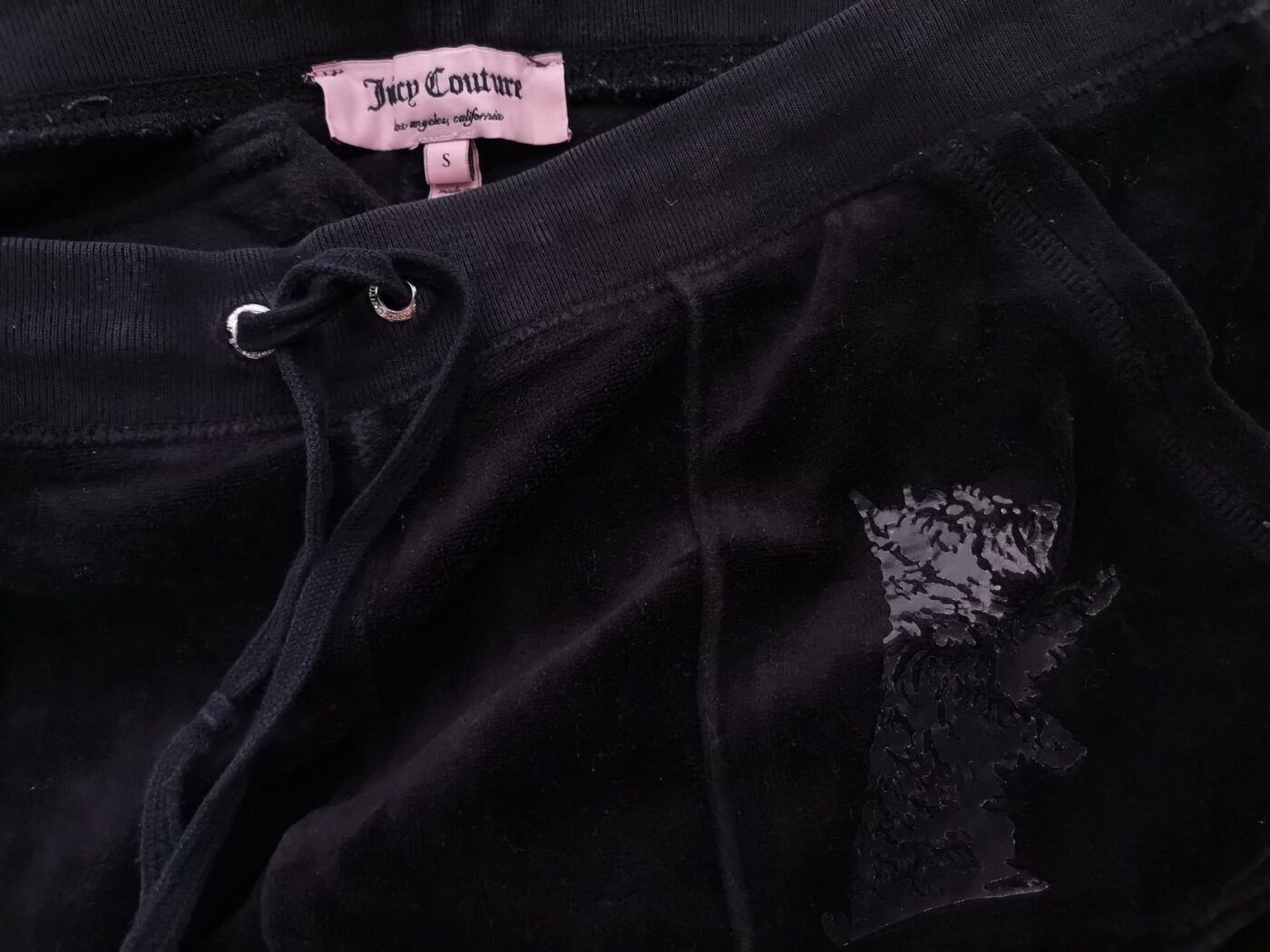 Juicy couture Rozmiar S Kolor Czarny Spodnie Casual Materiał Bawełna