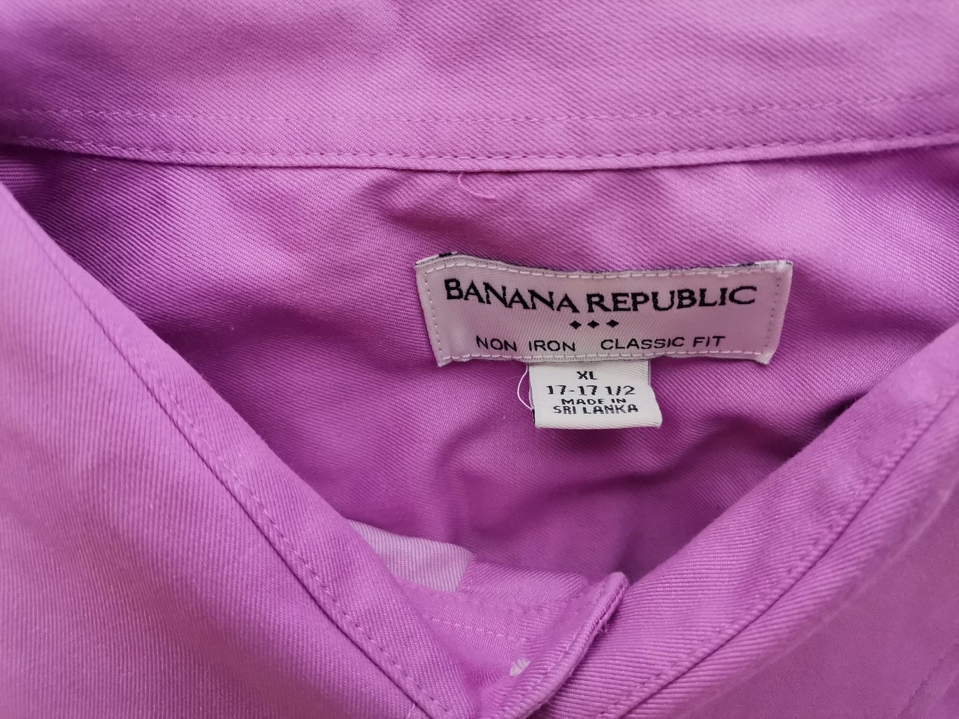 Banana Republic Rozmiar 17/15,5 (40) Kolor Lawendowy Kołnierz Męska Koszula Elegancka Długi rękaw Materiał Bawełna 100%