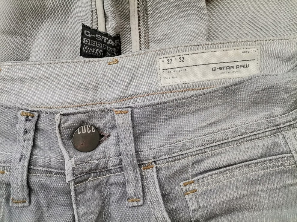 G-Star Raw Rozmiar W27 L32 Kolor Szary Spodnie Jeansy Materiał Bawełna