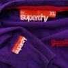 Superdry Rozmiar XL Kolor Fioletowy Męski Sweter Długi rękaw Materiał Bawełna 100%