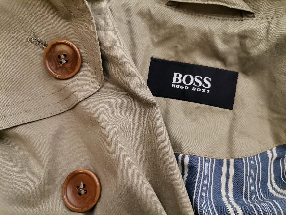 Hugo Boss Rozmiar 48 (XL) Kolor Khaki Kurtka męska Długi rękaw Materiał Bawełna