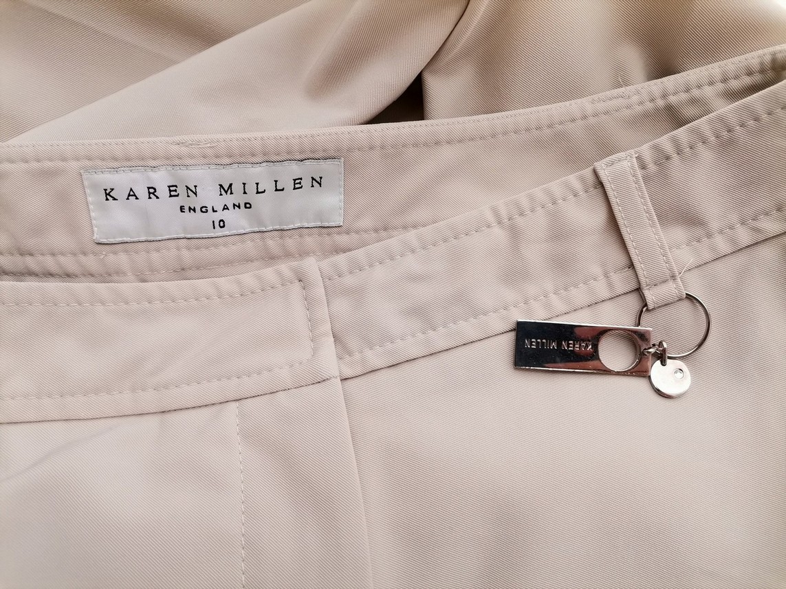 Karen MILLEN Rozmiar 10 (38) Kolor Beżowy Spodnie Eleganckie