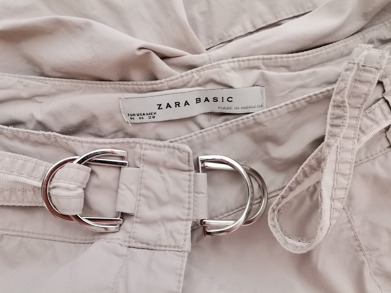 ZARA BASIC Rozmiar M Kolor Szary Szorty Materiał Bawełna 100%