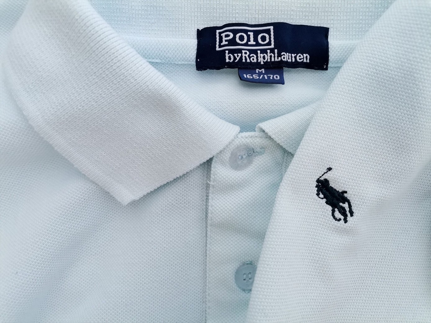 Polo Ralph Lauren Rozmiar M (165/170) Kolor Niebieski Kołnierz Męska Koszula Polo Krótki rękaw