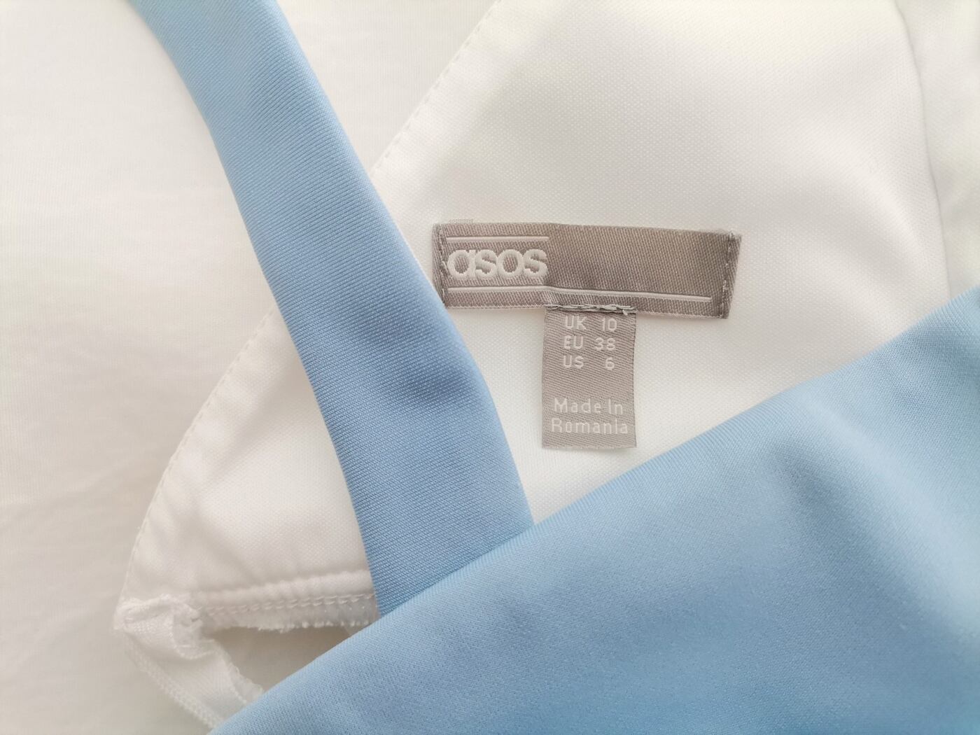 ASOS Rozmiar 10 (38) Kolor Biały Halter Suknia Balowa Sukienka Wieczorowa Bezrękawnik Długa