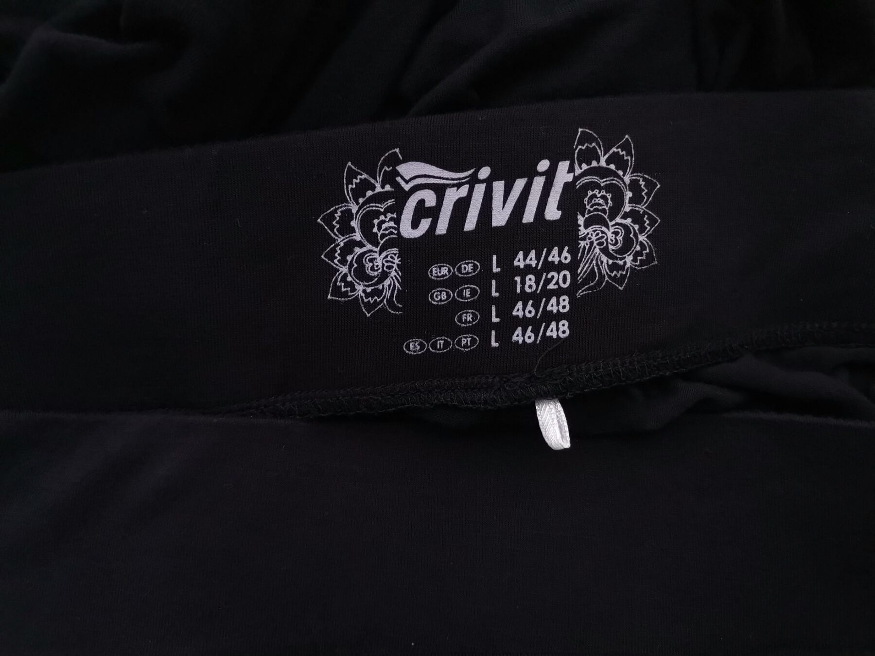 crivit Rozmiar L (44/46) Kolor Czarny Spodnie Casual Materiał Wiskoza