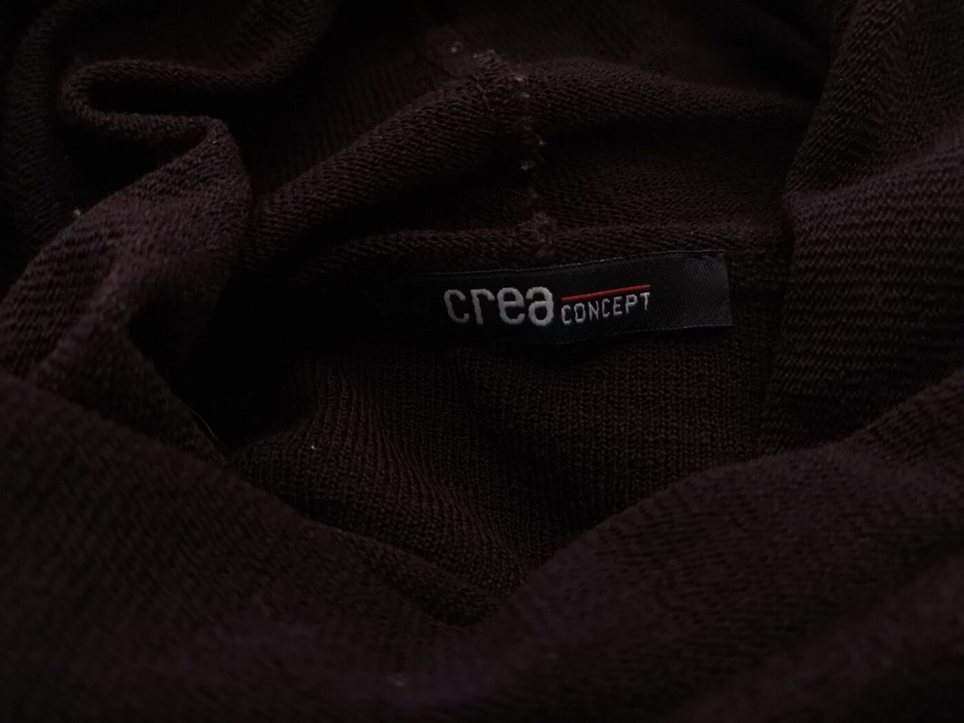 Crea Concept Rozmiar M Kolor Brązowy Golf Sweter Długi rękaw Materiał Wełna Merino Cienka dzianina