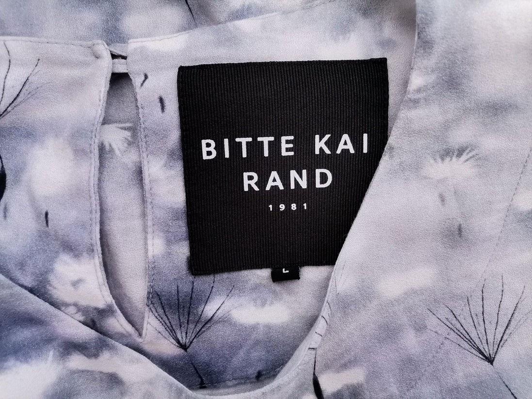 BITTE KAI RAND Rozmiar L Kolor Niebieski Crew Neck Bluzka Krótki rękaw Materiał Bawełna 100%