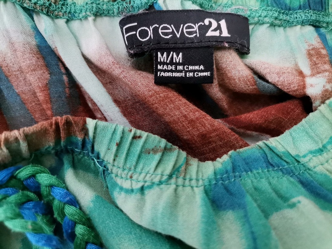 Forever 21 Rozmiar M Kolor Zielony Spódnica Mini Krótka Materiał Rayon 100%