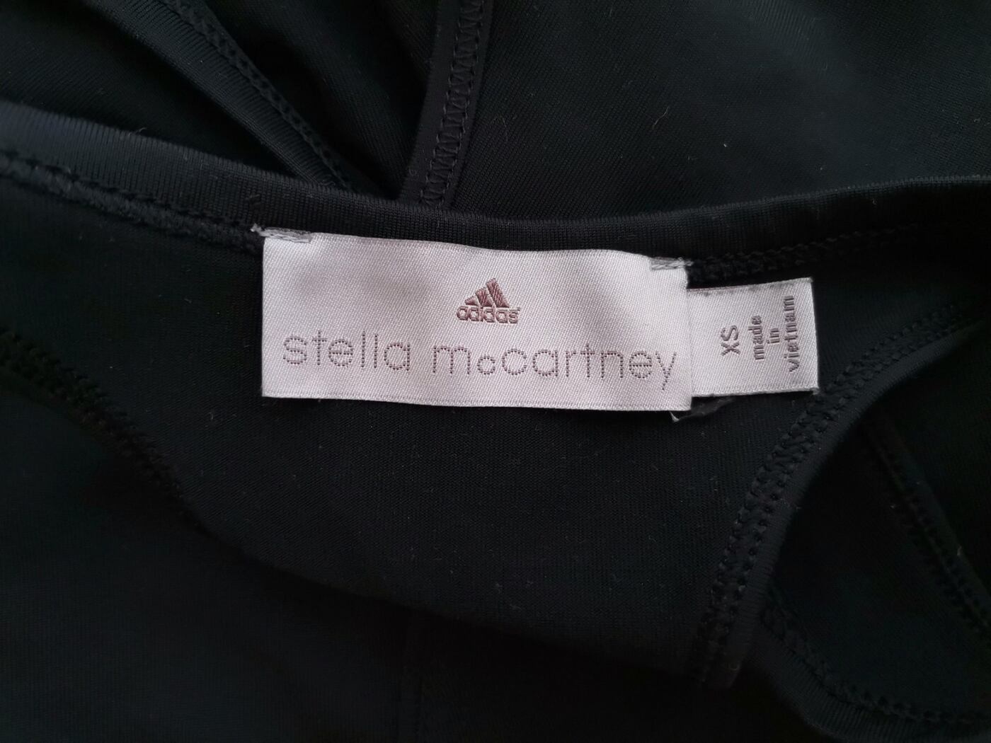 Stella McCartney Adidas Rozmiar XS Kolor Czarny Okrągły dekolt Bluzka Bezrękawnik