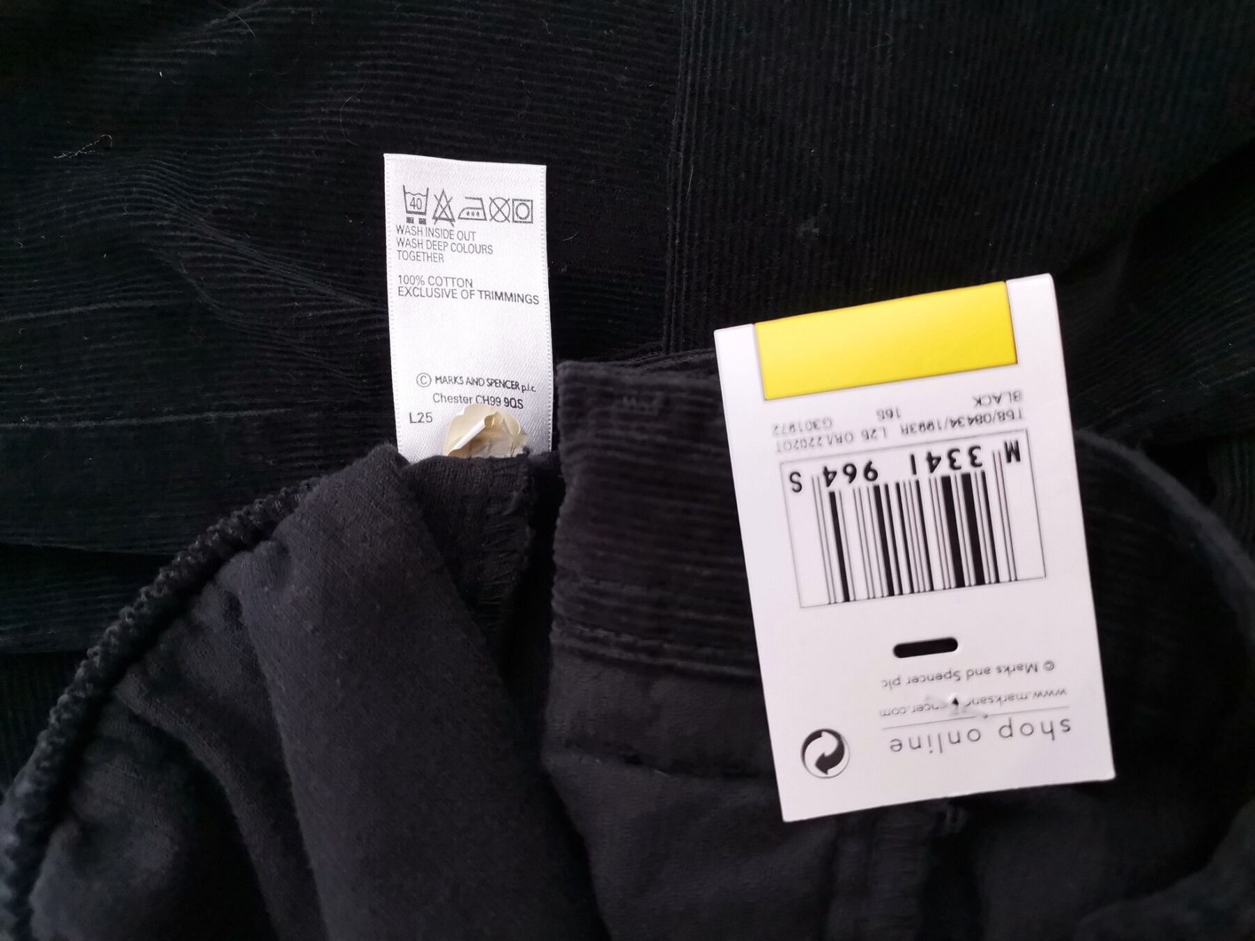 Marks&spencer Rozmiar 16 (44) Kolor Czarny Spodnie Eleganckie Materiał Bawełna 100%