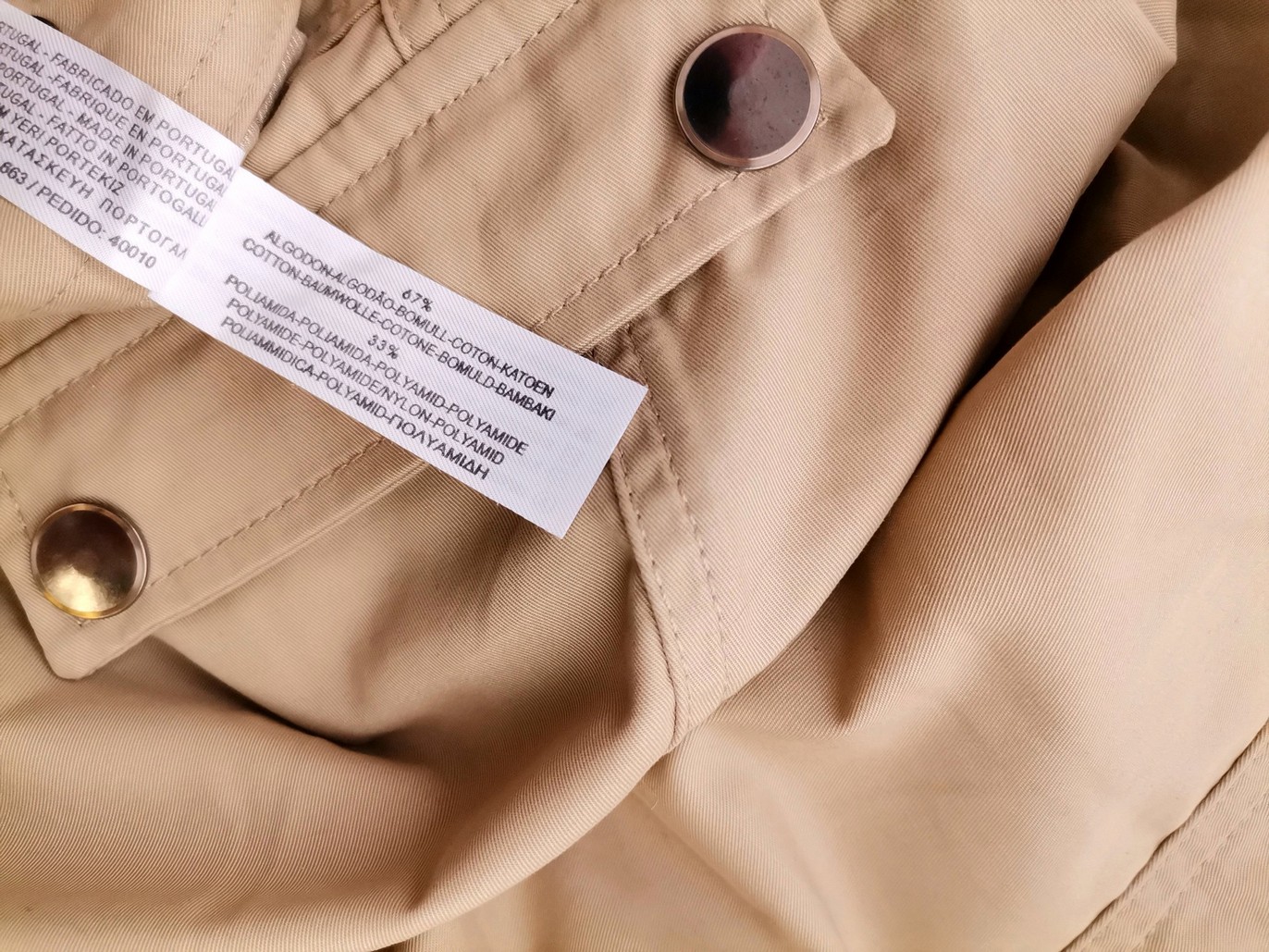 Massimo dutti Rozmiar 44 Kolor Beżowy Materiał Bawełna