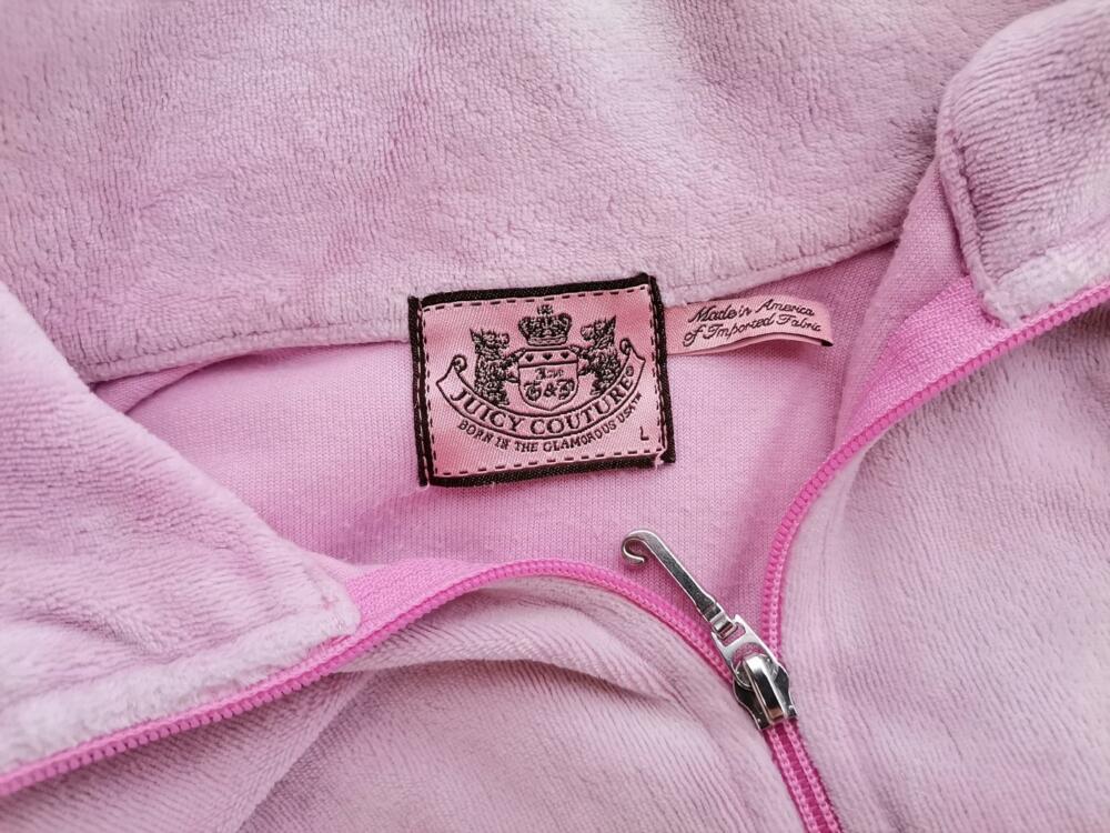 Juicy couture Rozmiar L Kolor Różowy Bluza na suwak Długi rękaw Materiał Bawełna